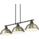 Yep Duncan Island Light Ceiling Light in Rubbed Bronze, Aged Brass
