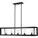 Smyth 5 Light 41 inch Matte Black Linear Pendant Ceiling Light in Clear Glass 