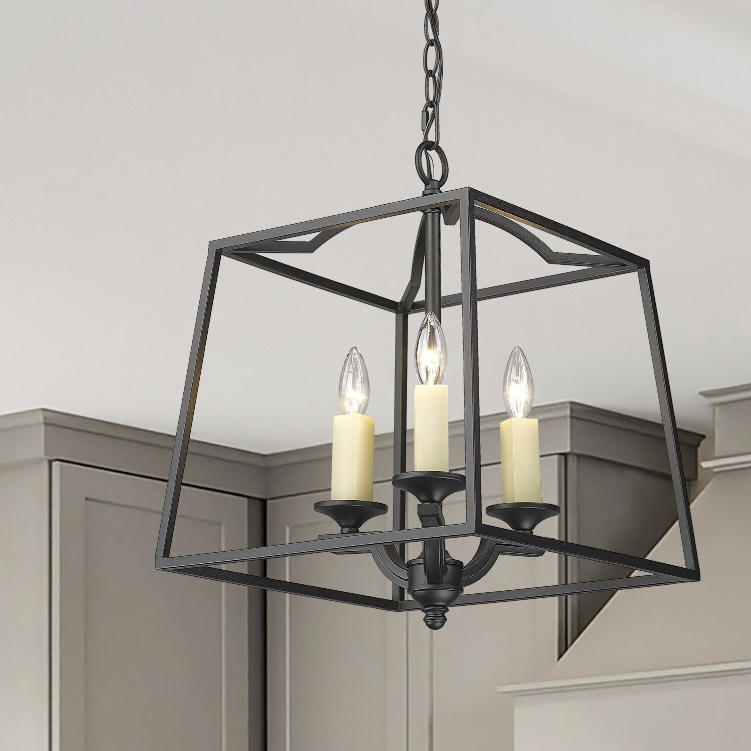 Athena Pendant Ceiling Light in Natural Black