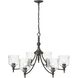 Keating 6 Light 33.5 inch Antique Black Iron Chandelier Ceiling Light