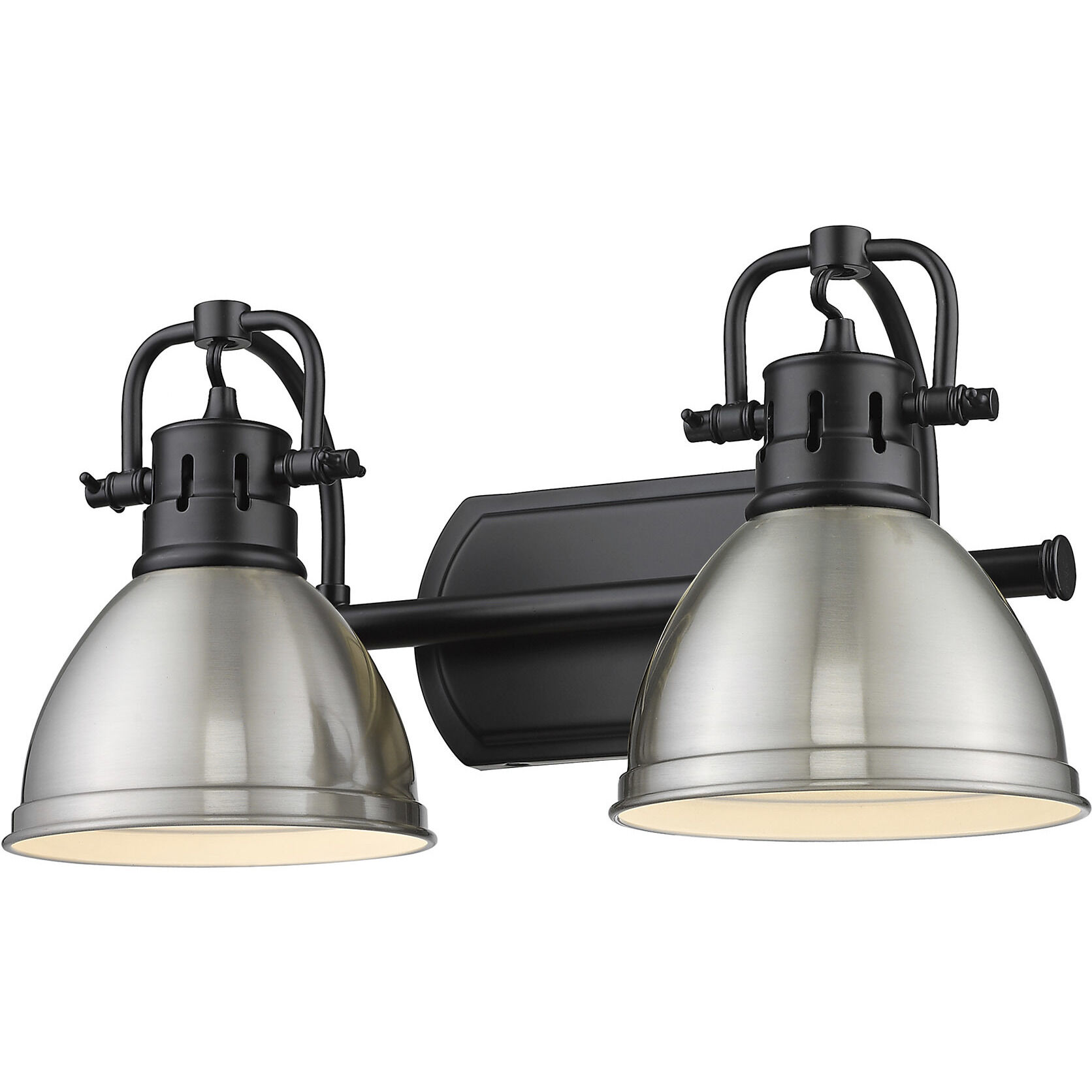 Yep Duncan Vanity Wall Light in Matte Black, Pewter