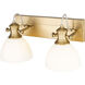 Yep Hines Vanity Wall Light in Opal Glass, Brushed Champagne Brass