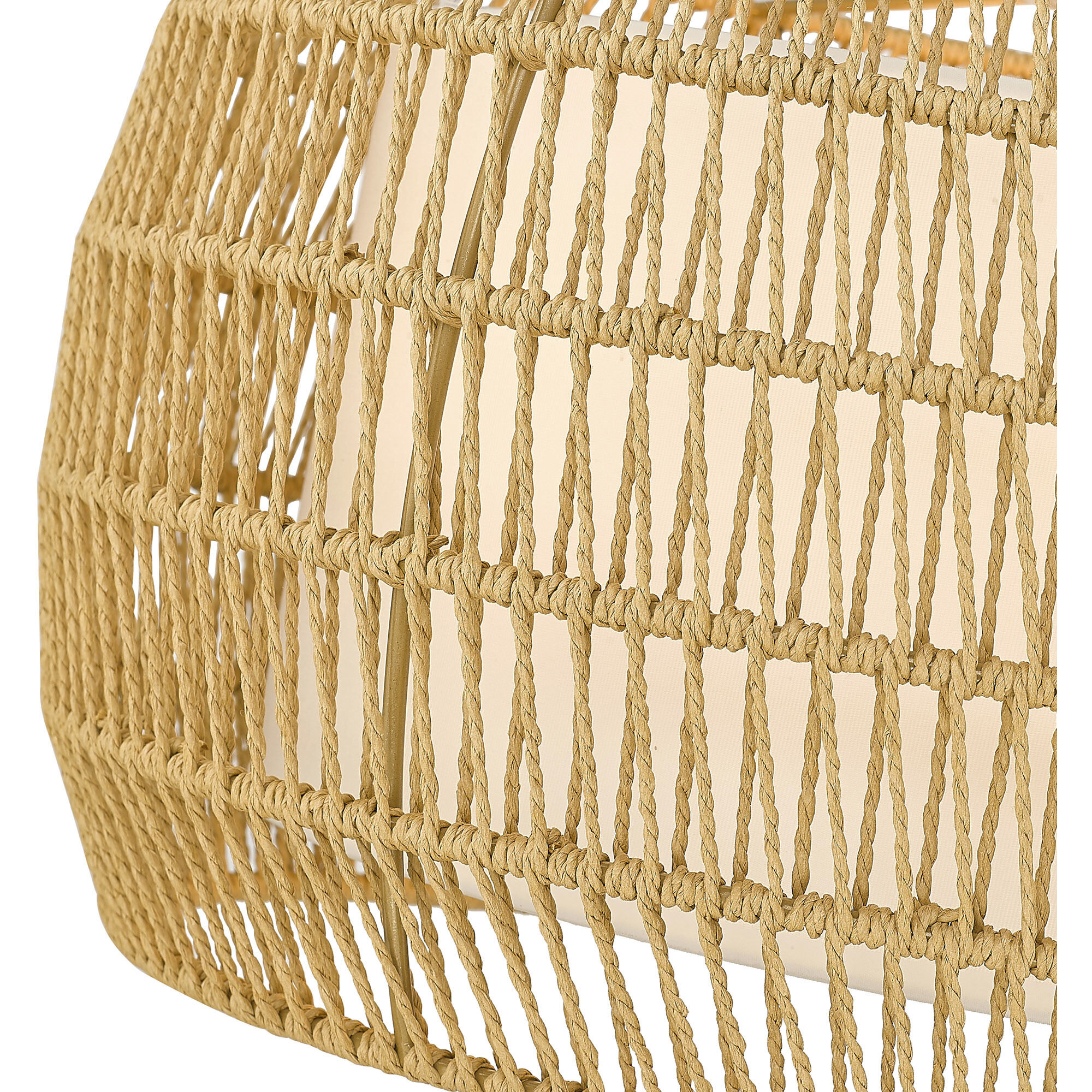 Everly Pendant Ceiling Light in Natural Rattan