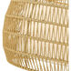 Everly Pendant Ceiling Light in Natural Rattan