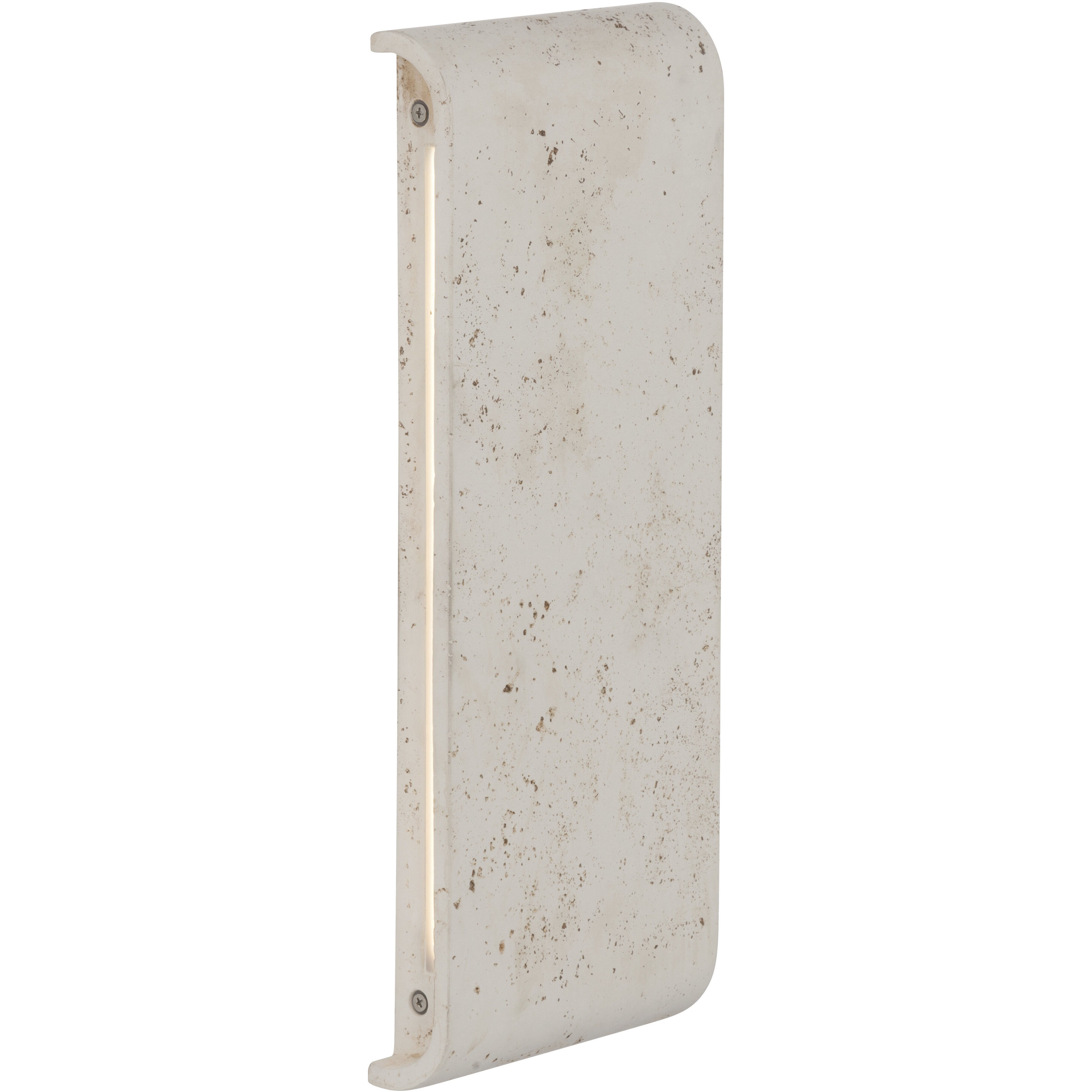 Stela 1 Light 6.25 inch White Travertine Outdoor Wall Light