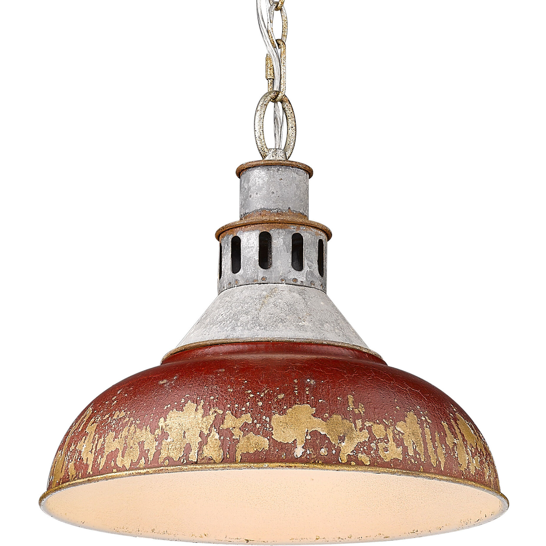 Kinsley Pendant Ceiling Light in Antique Red, Large