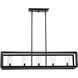 Smyth 5 Light 41 inch Matte Black Linear Pendant Ceiling Light in Clear Glass 