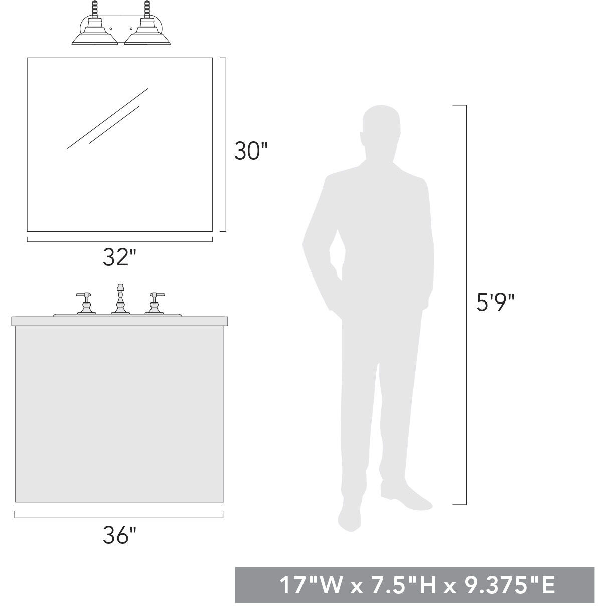 Journey Vanity Wall Light in Natural White