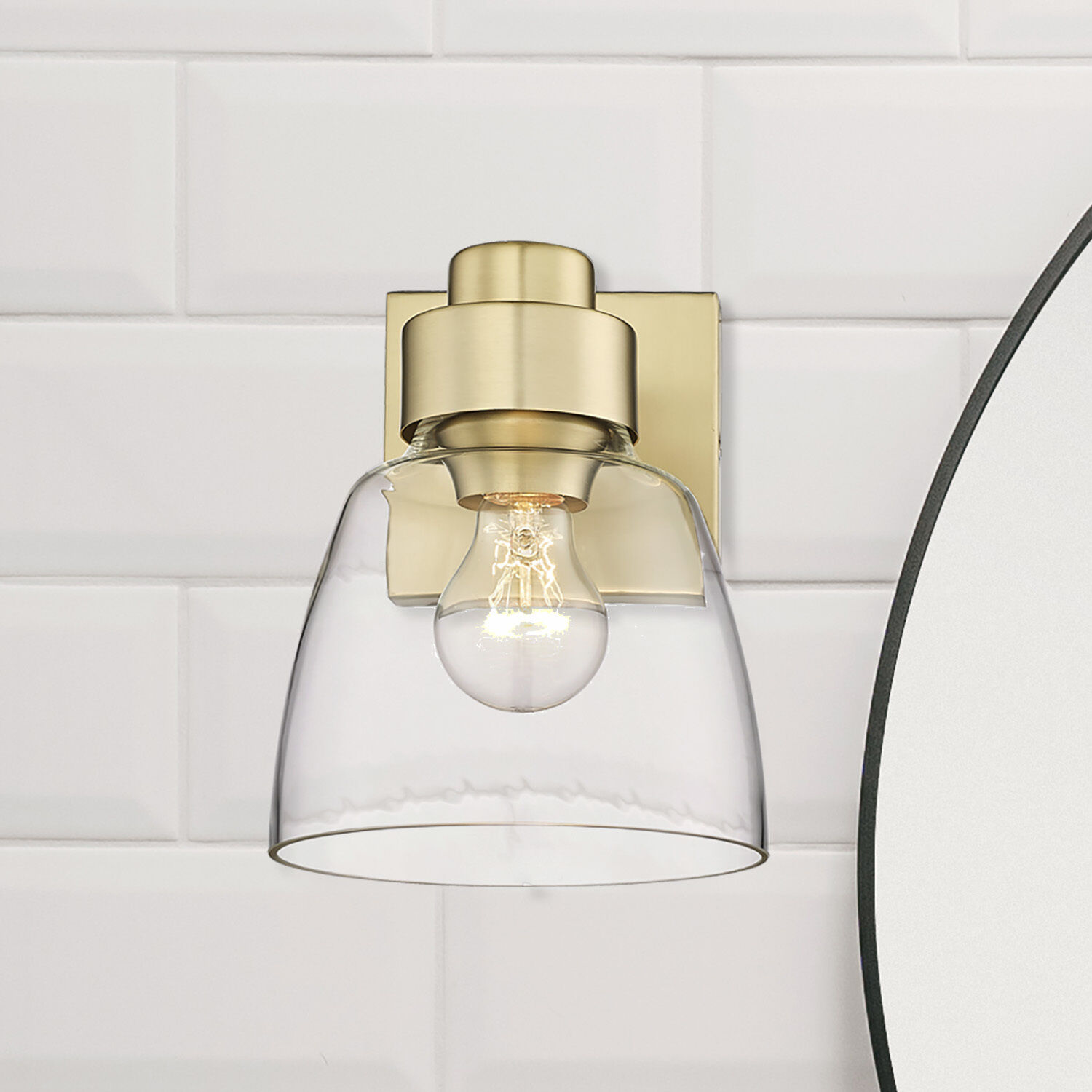 Remy 1 Light 6.5 inch Brushed Champagne Brass Wall Sconce Wall Light