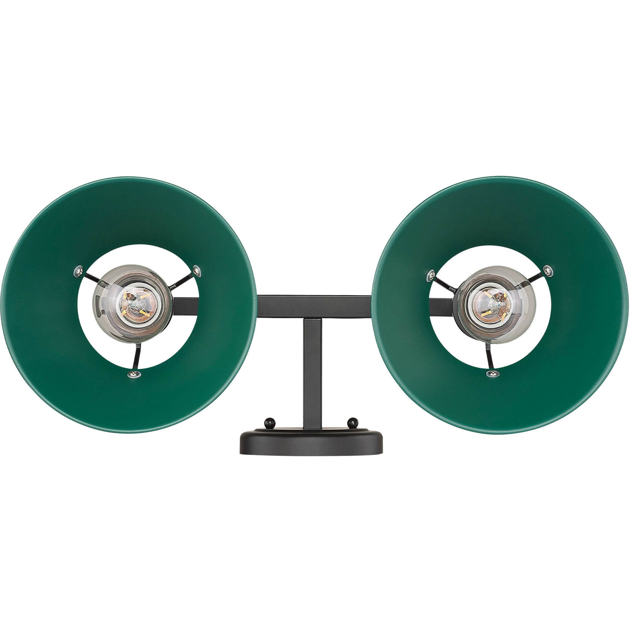 Yep Orwell Vanity Wall Light in Matte Black, Pine Green