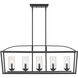 Mercer Island Light Ceiling Light in Seeded Glass, Matte Black/Matte Black