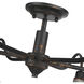 Jasper 6 Light 37.88 inch Antique Black Iron Semi-Flush Ceiling Light