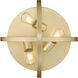 Colson 3 Light 14 inch Olympic Gold Flush Mount Ceiling Light in No Shade, Damp