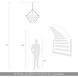 Yep Cascada 13 Light 31.75 inch Aegean Silver Pendant Ceiling Light in Cirrus Cloud Glass, 3 Tier