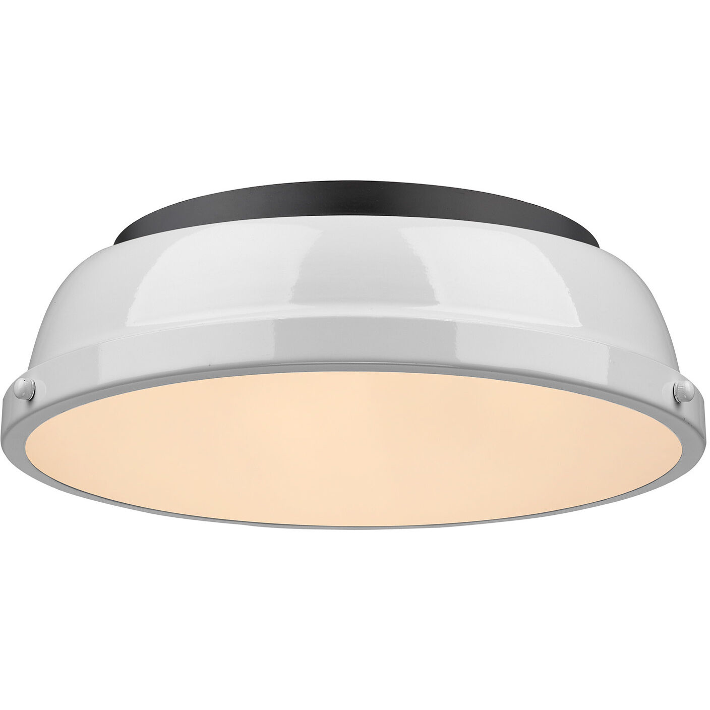 Yep Duncan 2 Light 14 inch Matte Black Flush Mount Ceiling Light in White, Damp