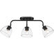 Roxie 3 Light 24.63 inch Matte Black Semi-Flush Mount Ceiling Light