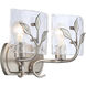 Calla 2 Light 14.75 inch Peruvian Silver Vanity Light Wall Light