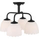 Dorinda 4 Light 18 inch Matte Black Semi-Flush Mount Ceiling Light