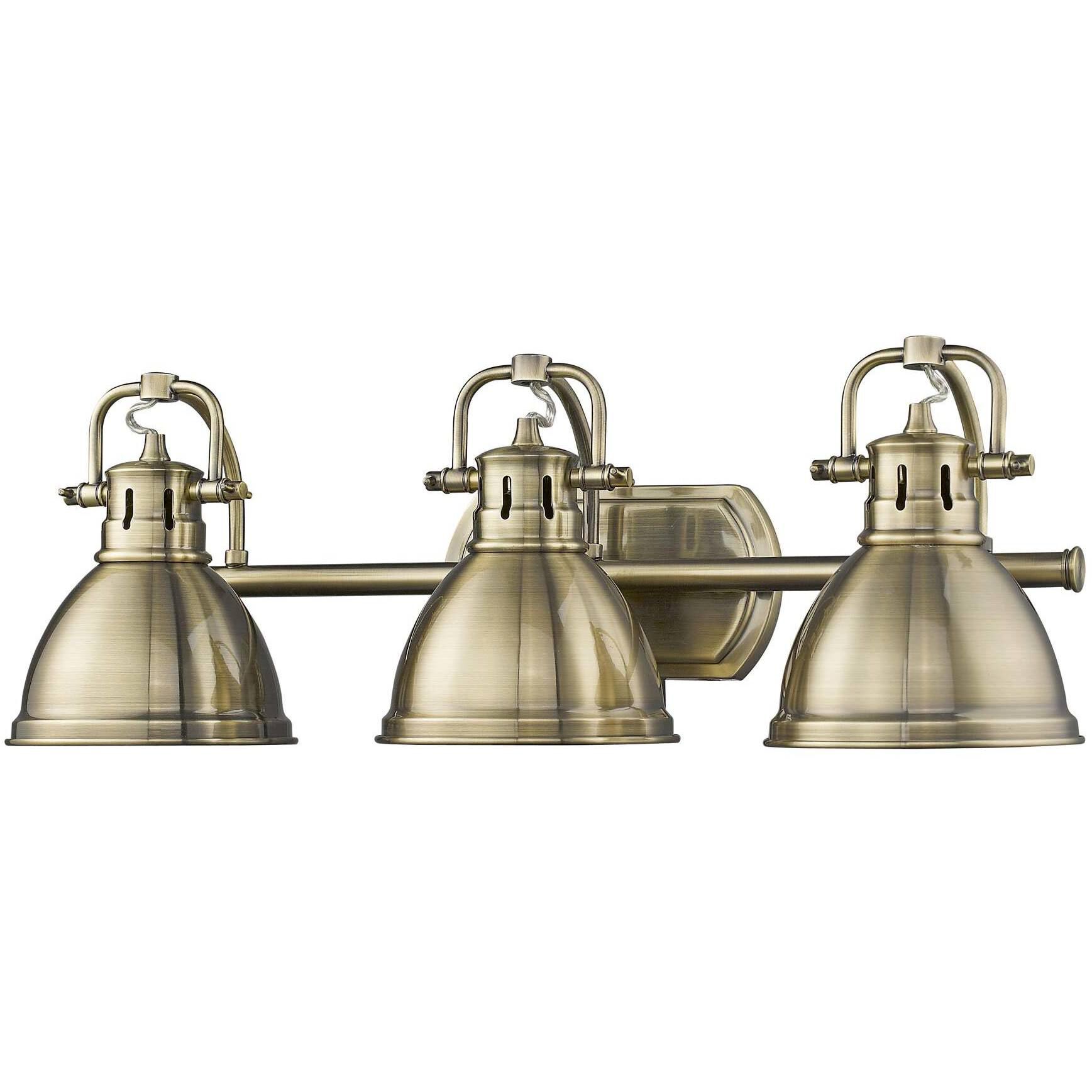 Yep Duncan Vanity Wall Light in Aged Brass