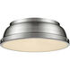 Yep Duncan 2 Light 14 inch Pewter Flush Mount Ceiling Light, Damp