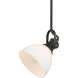 Hines 1 Light 7 inch Rubbed Bronze Mini Pendant Ceiling Light in Opal Glass