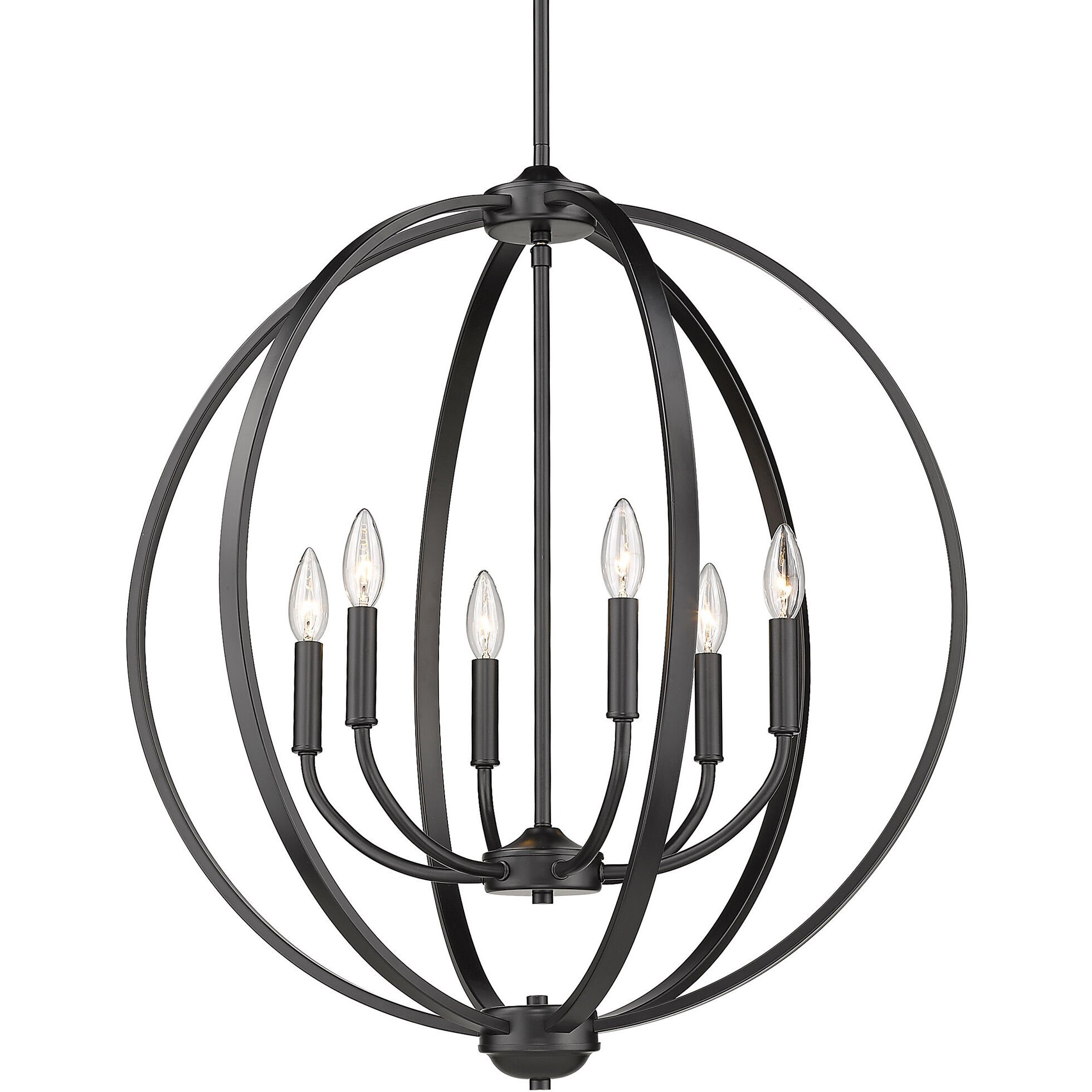 Colson 6 Light 26 inch Pewter Chandelier Ceiling Light