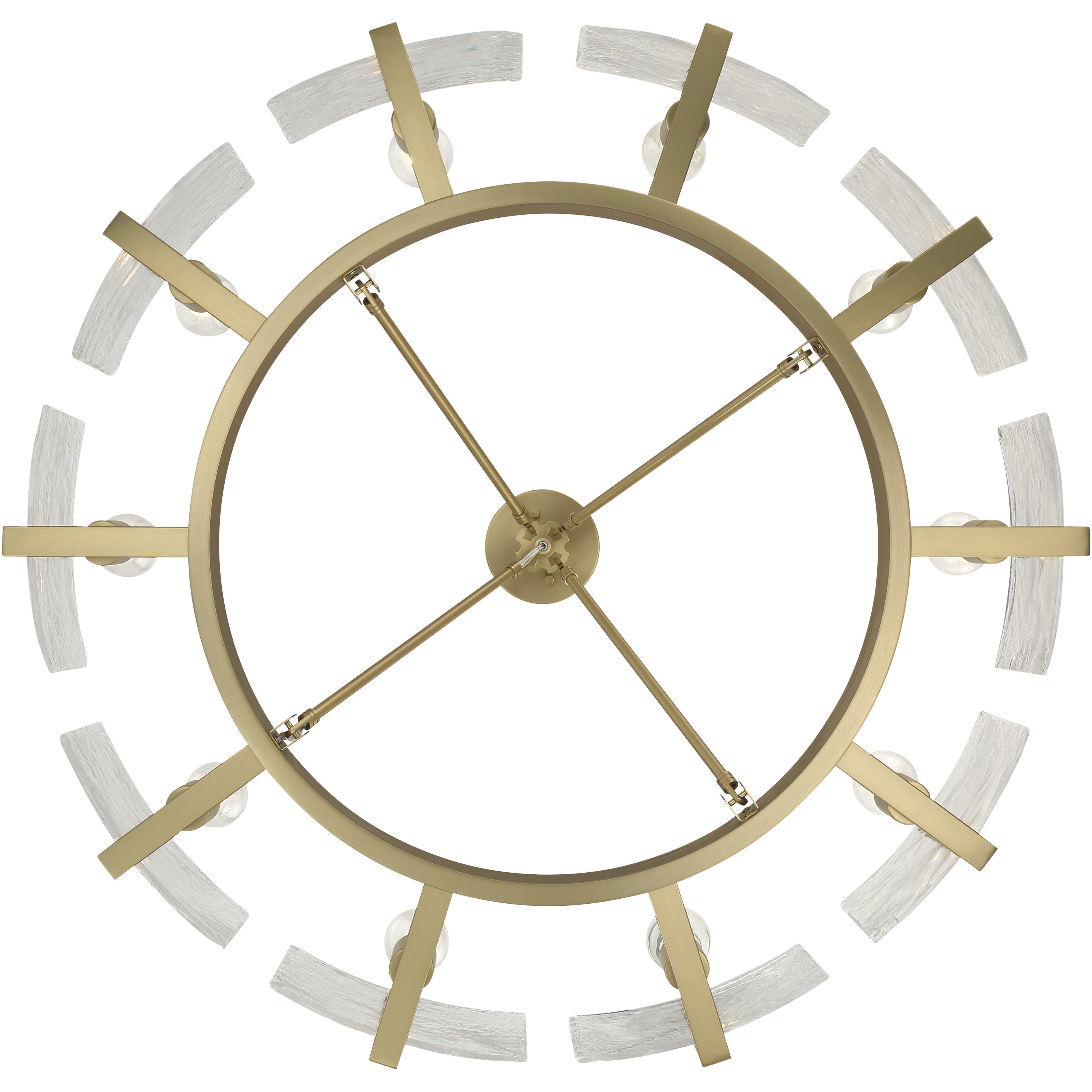Aenon 10 Light 36 inch Brushed Champagne Brass Semi-Flush Mount Ceiling Light