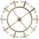Aenon 10 Light 36 inch Brushed Champagne Brass Semi-Flush Mount Ceiling Light