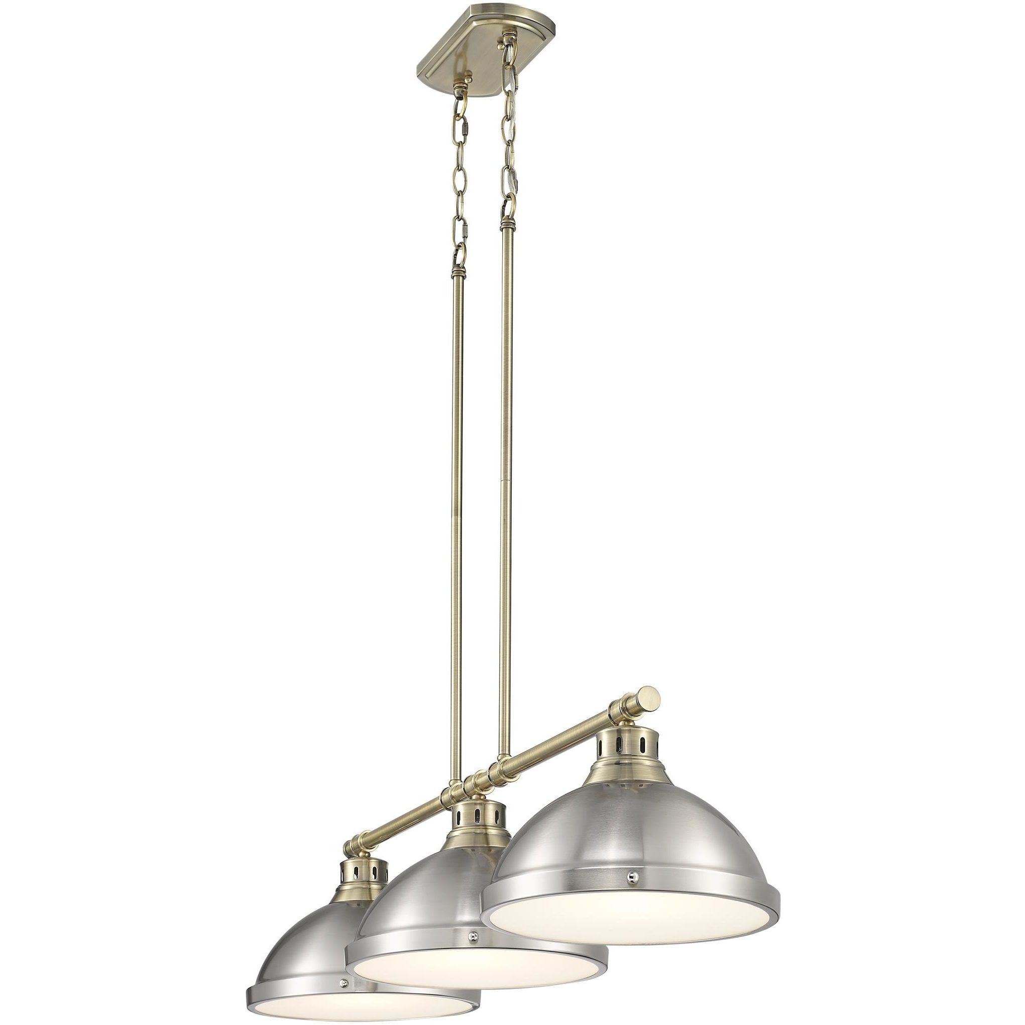 Yep Duncan Island Light Ceiling Light in Aged Brass, Pewter