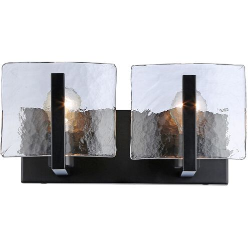 Aenon 2 Light 14.25 inch Matte Black Vanity Light Wall Light