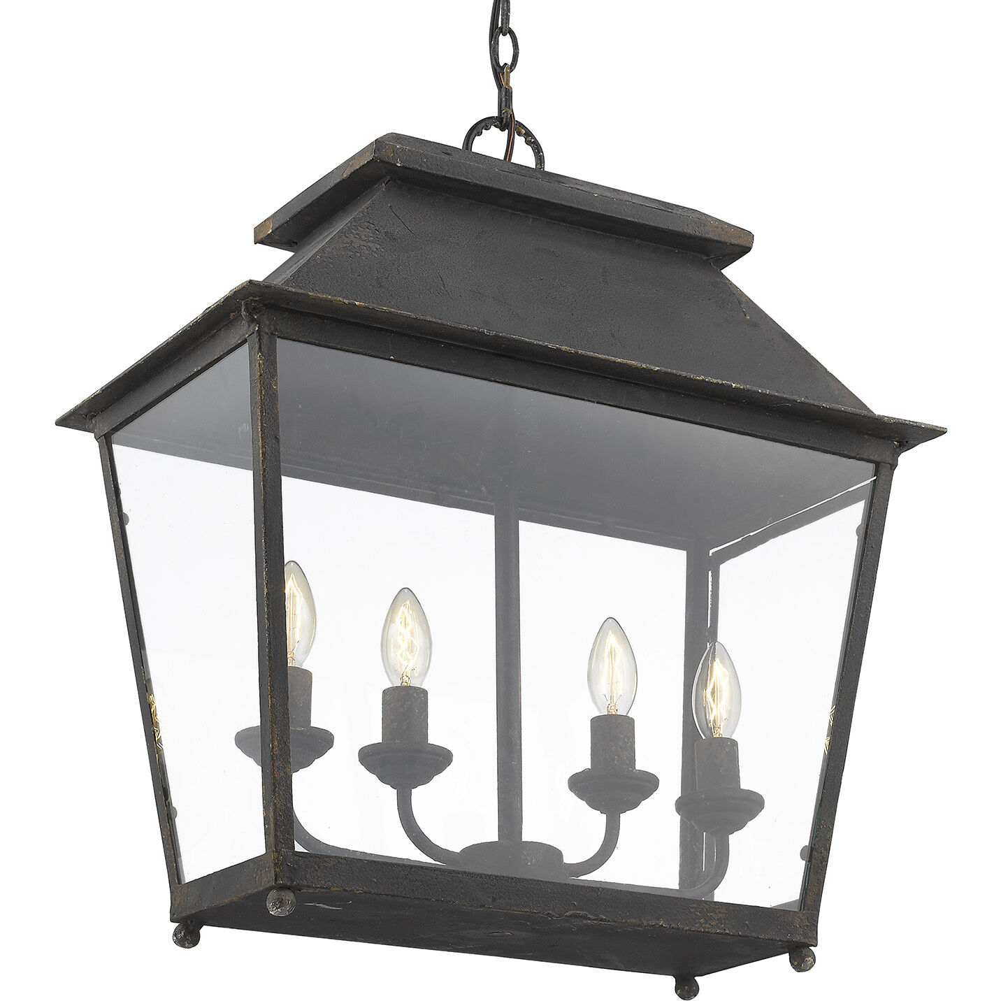 Abingdon Pendant Ceiling Light in Antique Black Iron
