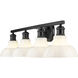 Carver 4 Light 36 inch Matte Black Bath Vanity Light Wall Light