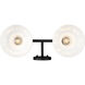 Carver 2 Light 19.5 inch Matte Black Bath Vanity Light Wall Light