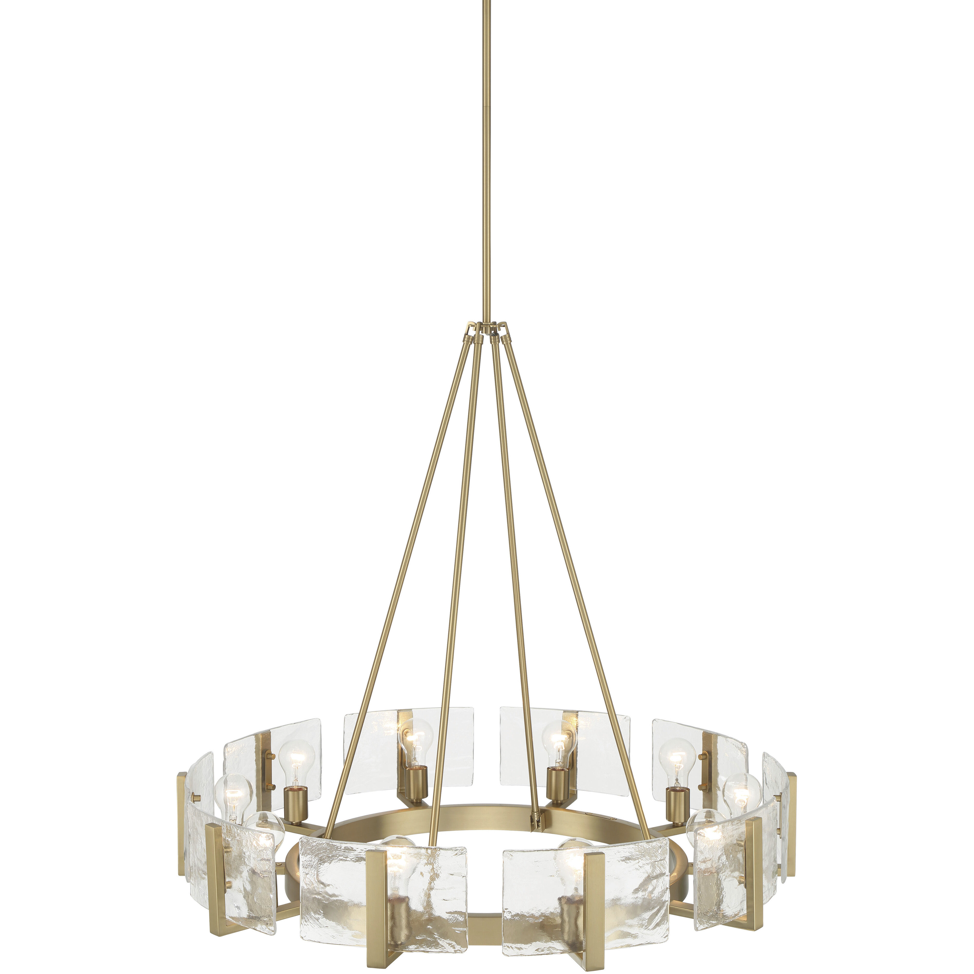 Aenon 10 Light 36 inch Brushed Champagne Brass Chandelier Ceiling Light