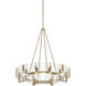 Aenon 10 Light 36 inch Brushed Champagne Brass Chandelier Ceiling Light