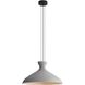 Aethera LED 21.63 inch Grey Cement Pendant Ceiling Light