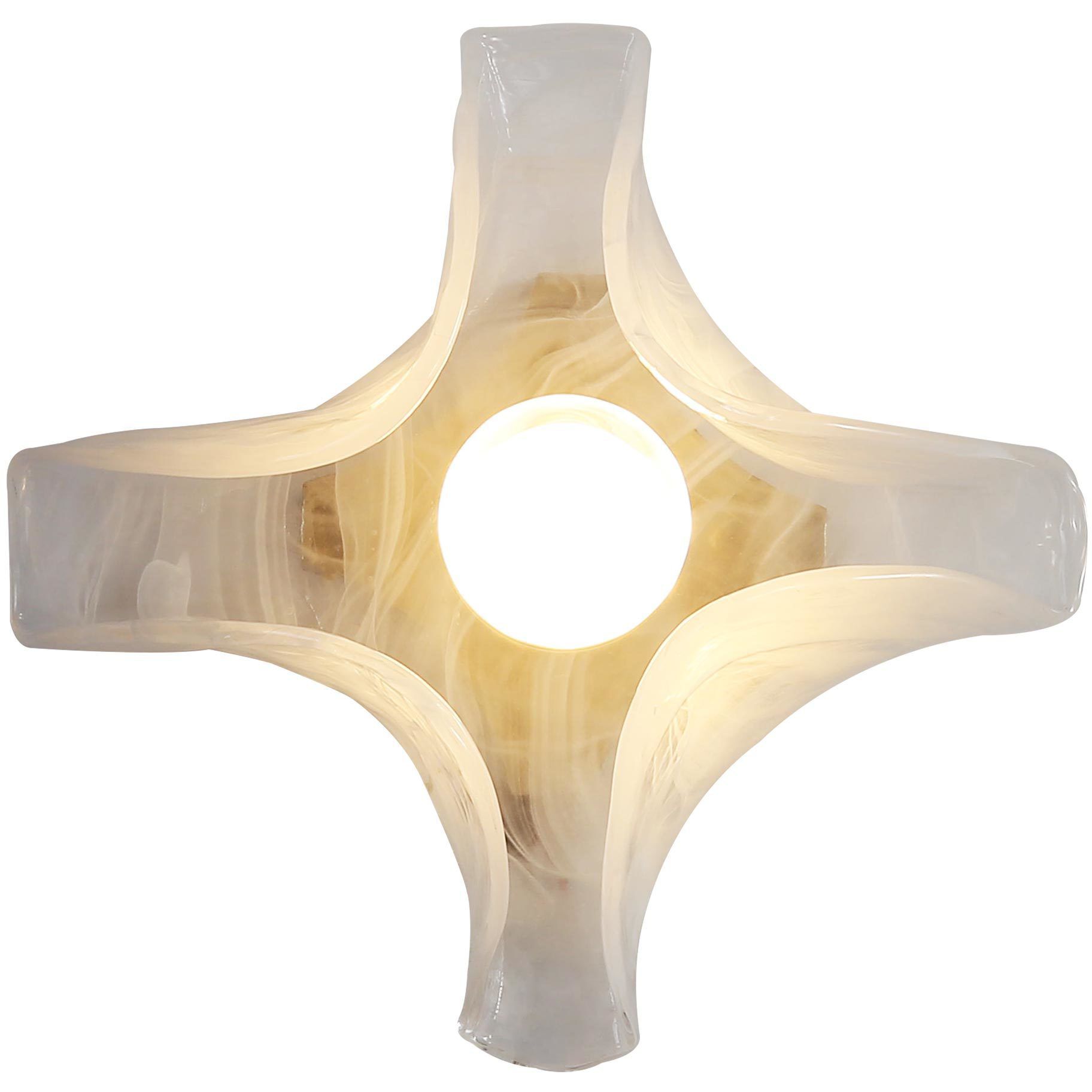 Glacier LED 13.75 inch Polished Nickel Flush Mount Ceiling Light