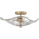 Samara 2 Light 15.38 inch Modern Brass Semi-Flush Mount Ceiling Light