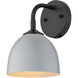 Zoey 1 Light 6.38 inch Matte Black Wall Sconce Wall Light in Matte Gray