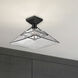 Kepler 1 Light 14 inch Matte Black Semi-Flush Mount Ceiling Light
