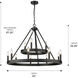 Alastair 12 Light 32 inch Matte Black Chandelier Ceiling Light