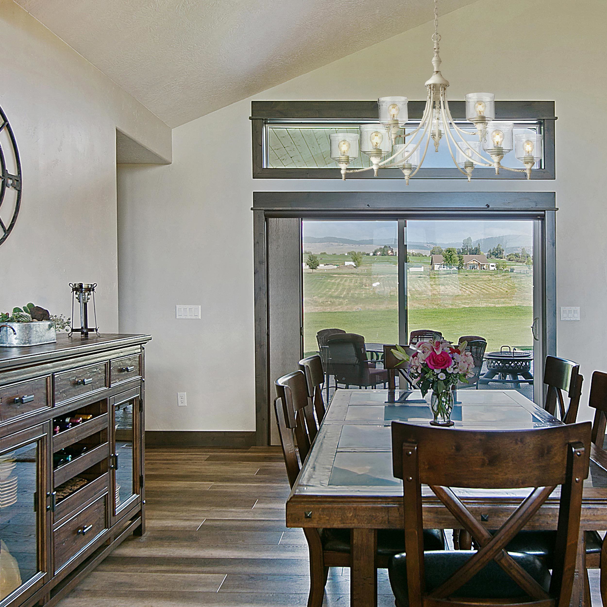 Keating 9 Light 44 inch Antique Ivory Chandelier Ceiling Light