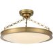 Cameron 1 Light 24 inch Brushed Champagne Brass Semi-Flush Mount Ceiling Light