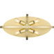 Colson 4 Light 23 inch Olympic Gold Flush Mount Ceiling Light in No Shade, Damp