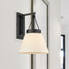 Penn 1 Light 11 inch Matte Black Wall Sconce Wall Light in Modern White