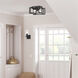 Tribeca 2 Light 12 inch Matte Black Flush Mount Ceiling Light, Damp