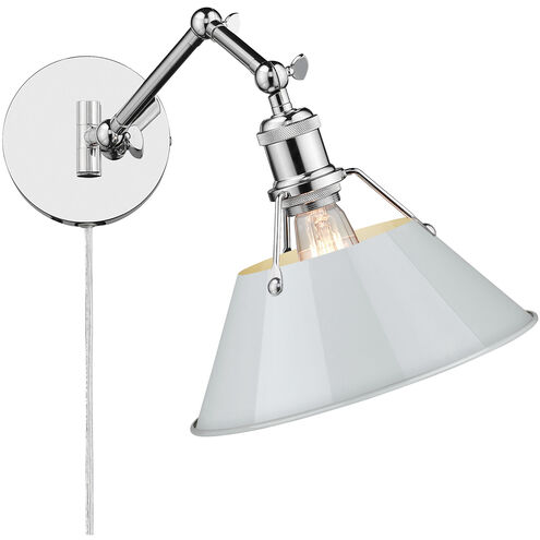 Orwell Articulating Wall Sconce Wall Light in Chrome, Dusky Blue
