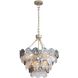 Yep Cascada 8 Light 20.13 inch Aegean Silver Pendant Ceiling Light in Smoke Plated Glass, 3 Tier