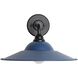 Croma 1 Light 9 inch Matte Black Outdoor Wall Sconce in No Glass, Matte Blue
