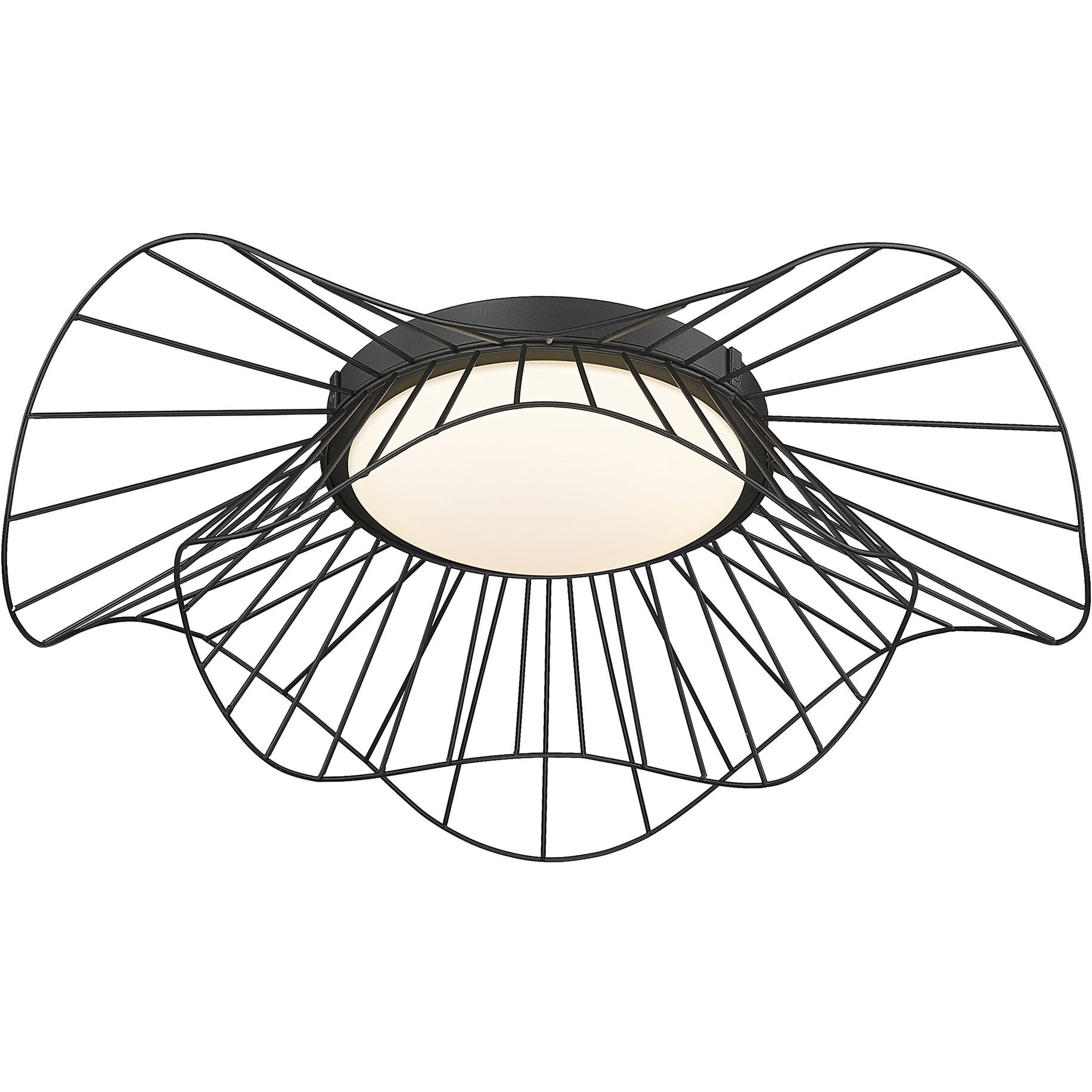 Elena LED 24 inch Natural Black Flush Mount Ceiling Light